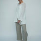 Blair Viscose Knit Oversize Frill Hem Tunic (Soft White)