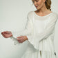 Blair Viscose Knit Oversize Frill Hem Tunic (Soft White)