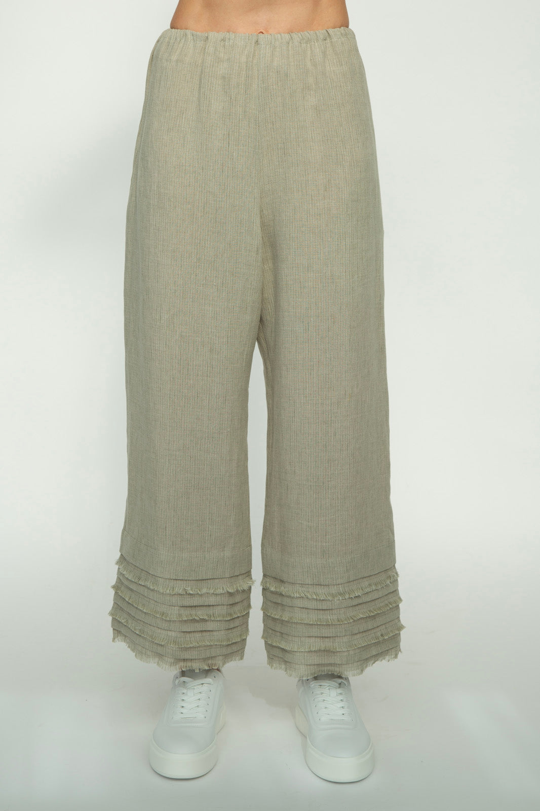 Chloe Linen pants : Natural stripe: Limited Edition