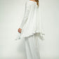 Monique Viscose Jersey Frill Hem Tunic (Soft White)