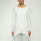 Monique Viscose Jersey Frill Hem Tunic (Soft White)
