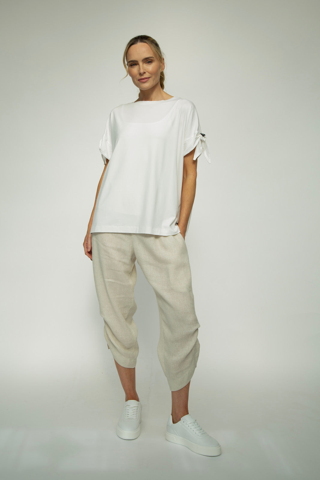 Kanchan Viscose Jersey Oversize Tee (Soft White)