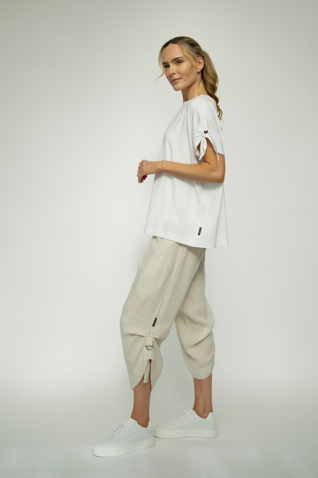 Kanchan Viscose Jersey Oversize Tee (Soft White)