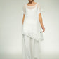 Brona Chiffon Tunic: Ecru chiffon