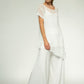 Brona Chiffon Tunic: Ecru chiffon