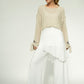 Alex Crop Knit Jumper Flax : Limited Edition