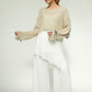 Alex Crop Knit Jumper Flax : Limited Edition