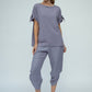 Kanchan Viscose Jersey Oversize Tee (Silver Frost)