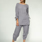 Nika Linen pants : Silver Frost