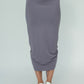 Shannon Viscose Jersey Drawstring Skirt (Silver mist)