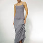 Harper Viscose Jersey Asymetrical Skirt (Silver Mist): Limited Edition