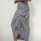 Harper Viscose Jersey Asymetrical Skirt (Silver Mist): Limited Edition
