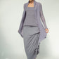 Harper Viscose Jersey Asymetrical Skirt (Silver Mist): Limited Edition