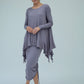 Monique Viscose Jersey Frill Hem Tunic (Silver Frost)