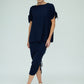 Shannon Viscose Jersey Drawstring Skirt (Navy)
