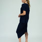 Shannon Viscose Jersey Drawstring Skirt (Navy)
