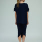 Shannon Viscose Jersey Drawstring Skirt (Navy)