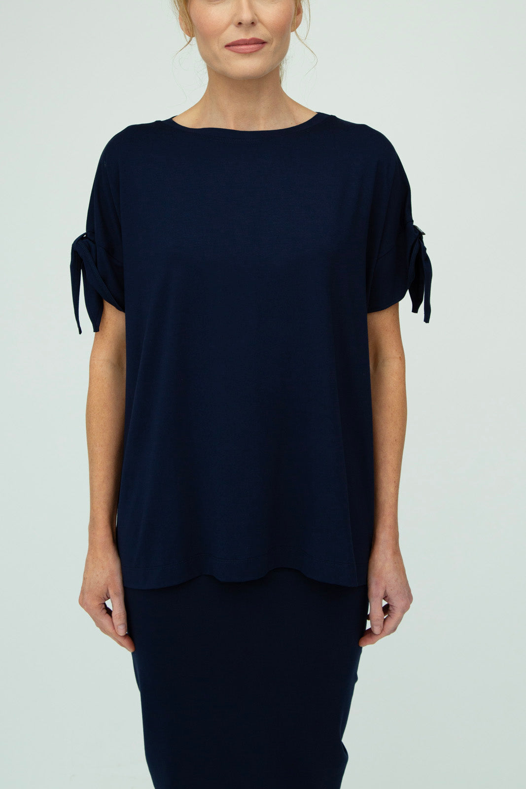 Kanchan Viscose Jersey Oversize Tee (Navy)