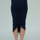 Shannon Viscose Jersey Drawstring Skirt (Navy)