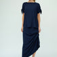 Harper Viscose Jersey Asymetrical Skirt (Navy): Limited Edition