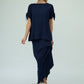 Harper Viscose Jersey Asymetrical Skirt (Navy): Limited Edition