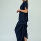 Harper Viscose Jersey Asymetrical Skirt (Navy): Limited Edition