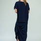 Kanchan Viscose Jersey Oversize Tee (Navy)