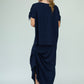 Harper Viscose Jersey Asymetrical Skirt (Navy): Limited Edition