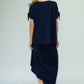 Harper Viscose Jersey Asymetrical Skirt (Navy): Limited Edition