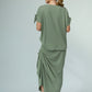Kanchan Viscose Jersey Oversize Tee (Olive)