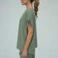 Kanchan Viscose Jersey Oversize Tee (Olive)