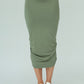 Shannon Viscose Jersey Drawstring Skirt (Olive)