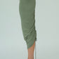 Shannon Viscose Jersey Drawstring Skirt (Olive)