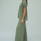 Kanchan Viscose Jersey Oversize Tee (Olive)