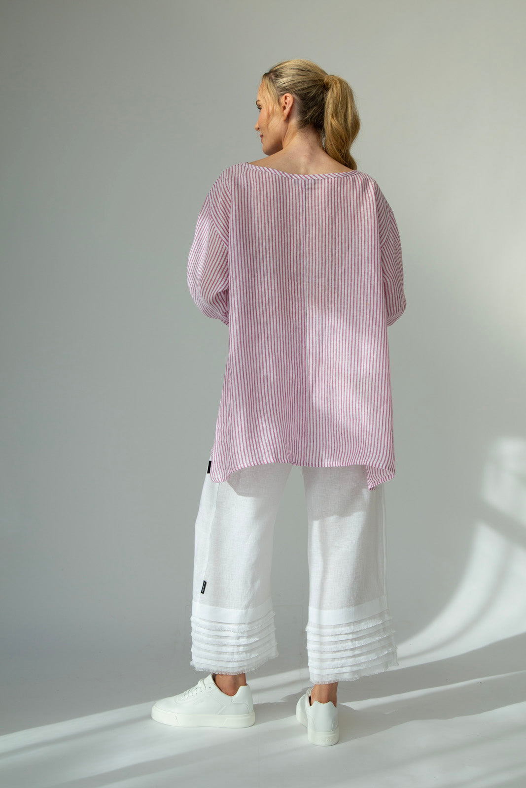 Kaia Linen tunic : Limited Edition : Red stripe