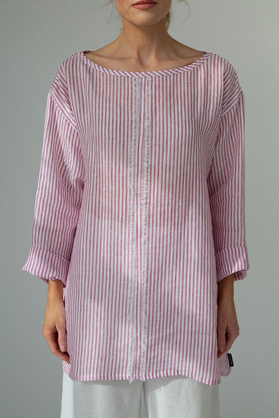Kaia Linen tunic : Limited Edition : Red stripe