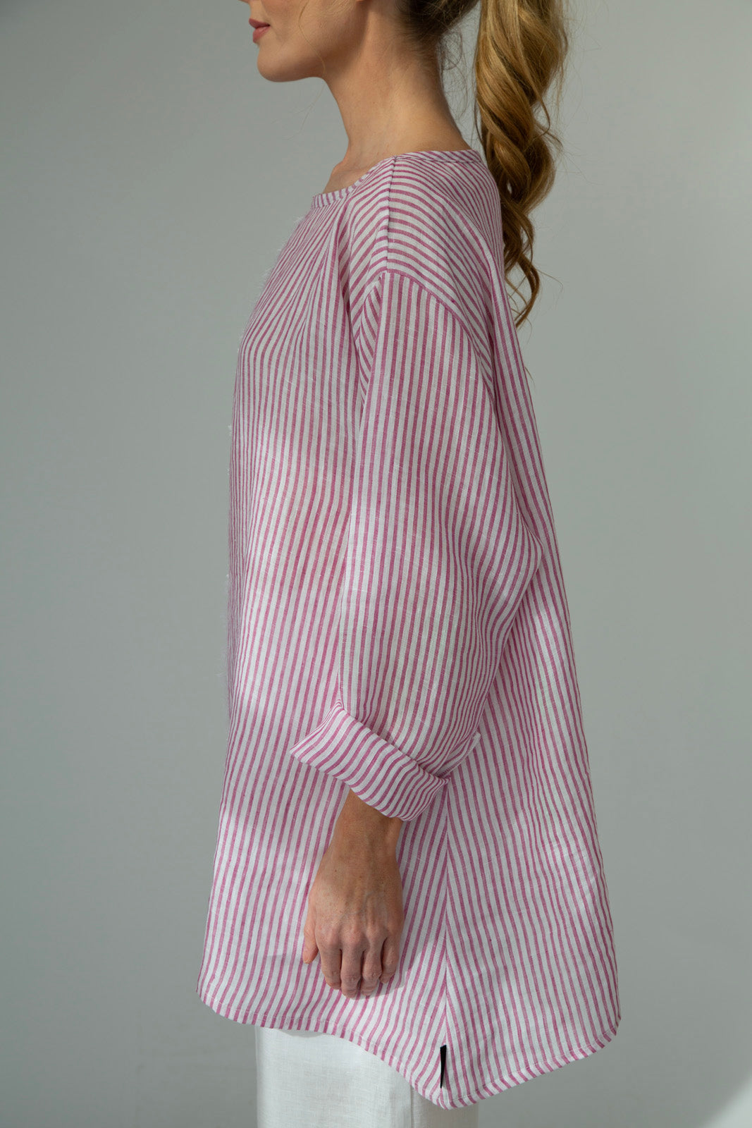 Kaia Linen tunic : Limited Edition : Red stripe