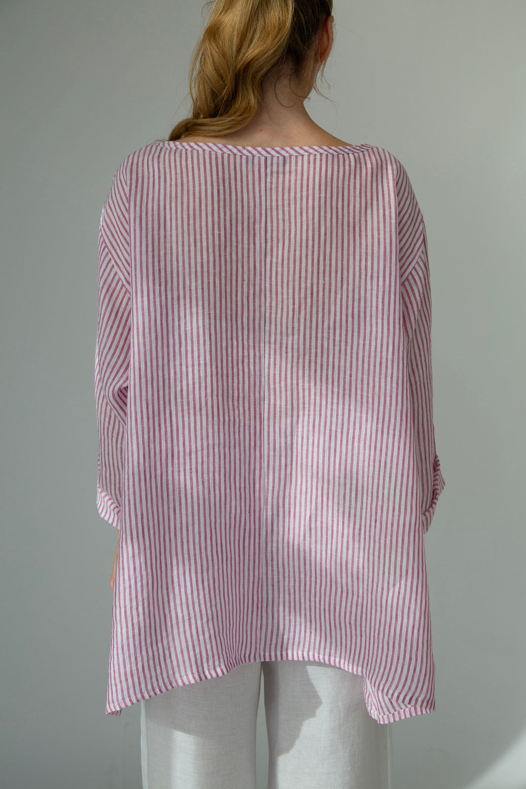Kaia Linen tunic : Limited Edition : Red stripe