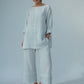 Kaia Linen tunic : Limited Edition : Grey stripe