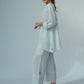 Chloe Linen pants : Grey stripe: Limited Edition