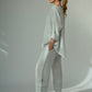 Chloe Linen pants : Grey stripe: Limited Edition