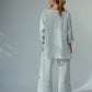 Chloe Linen pants : Grey stripe: Limited Edition