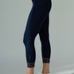 Navy Jess Lace Hem Leggings