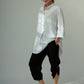 Dara Linen shirt : Limited Edition : white & black pinstripe