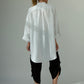 Dara Linen shirt : Limited Edition : white & black pinstripe