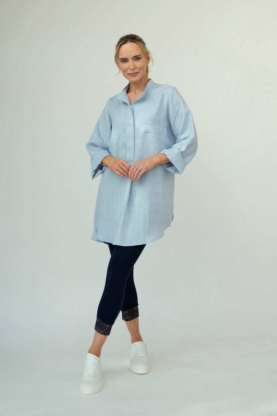 Dara Linen shirt : Limited Edition : blue stripe