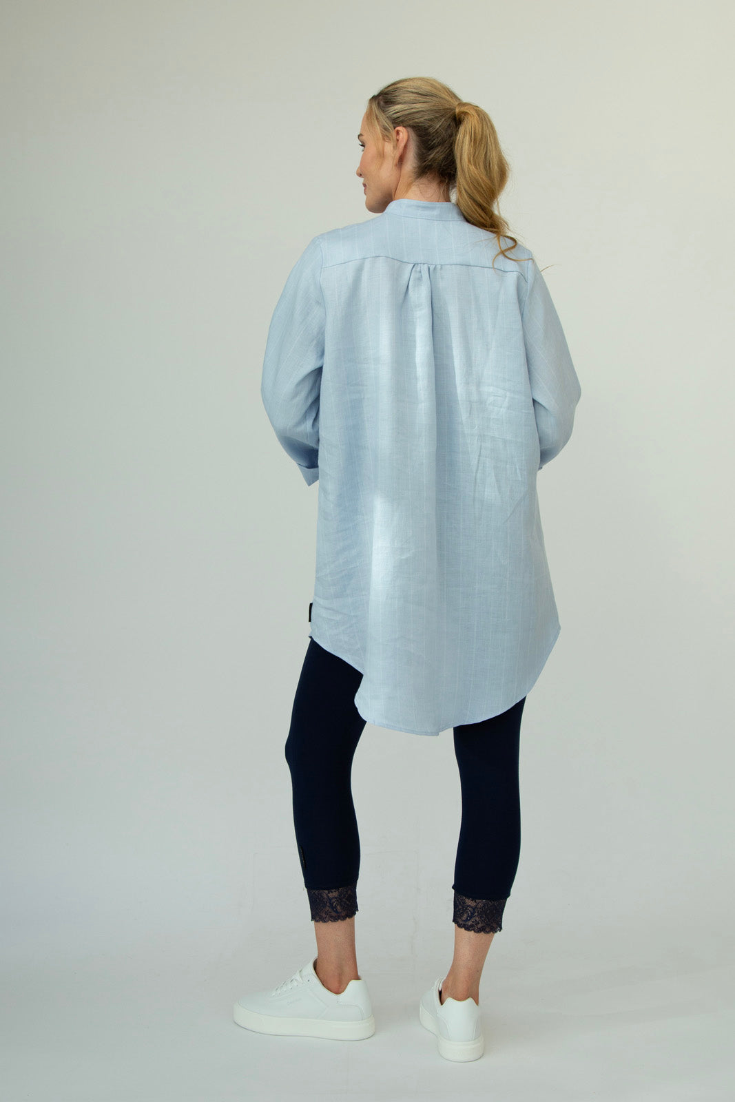 Dara Linen shirt : Limited Edition : blue stripe