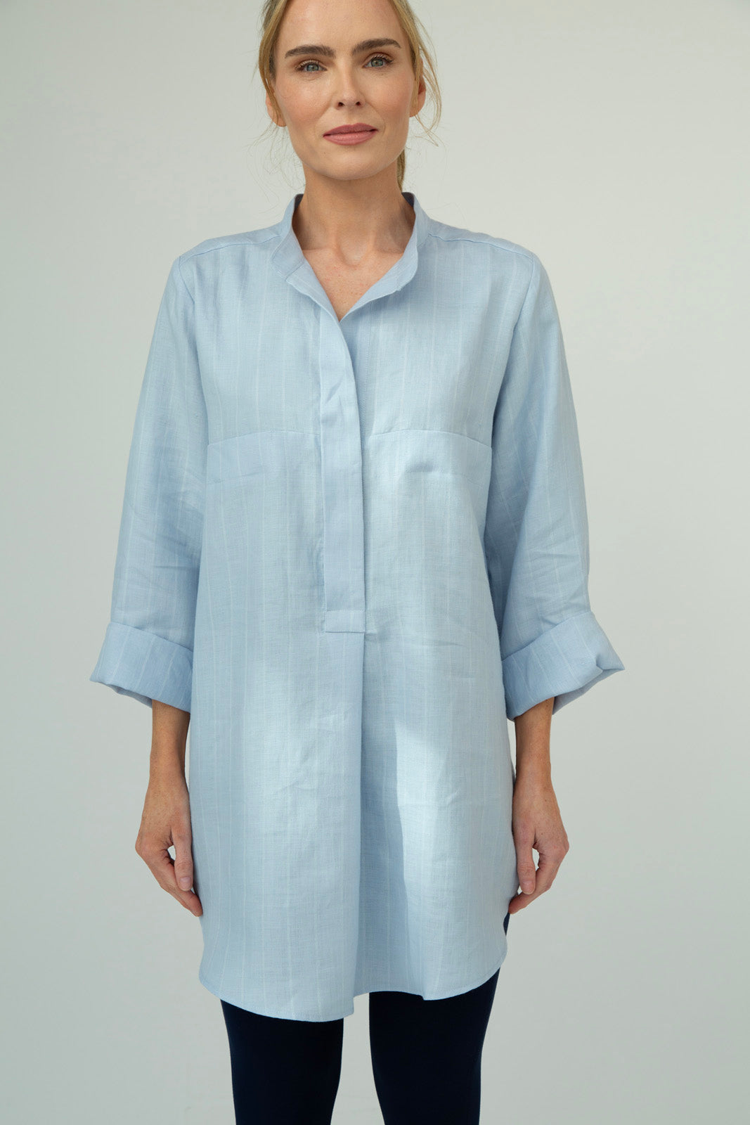 Dara Linen shirt : Limited Edition : blue stripe