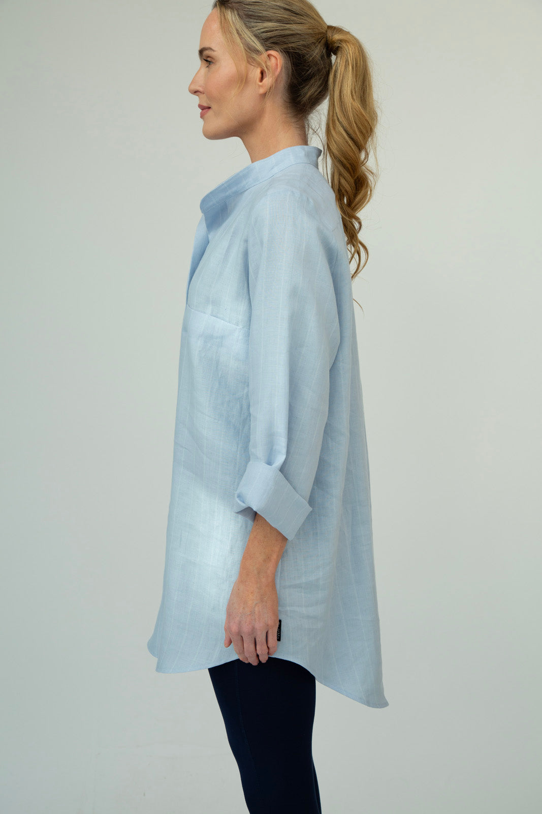 Dara Linen shirt : Limited Edition : blue stripe
