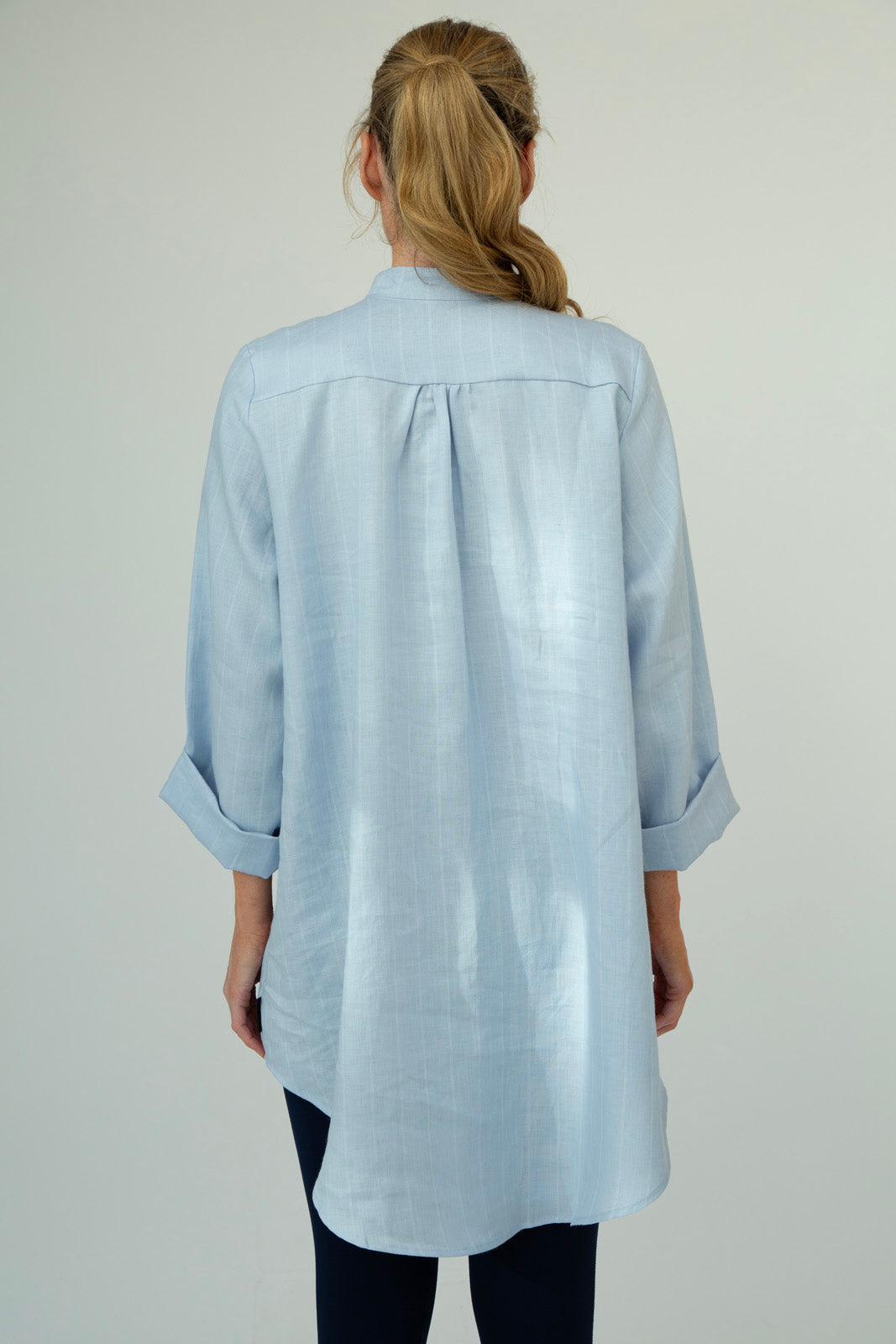 Dara Linen shirt : Limited Edition : blue stripe